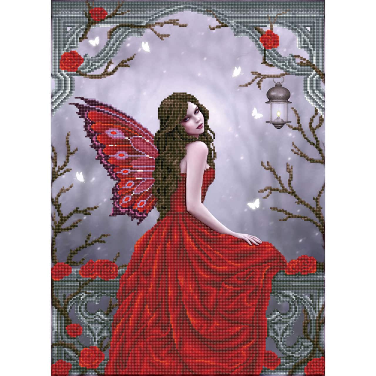 Diamond Dotz® Advanced Winter Rose Fairy Diamond Painting Kit